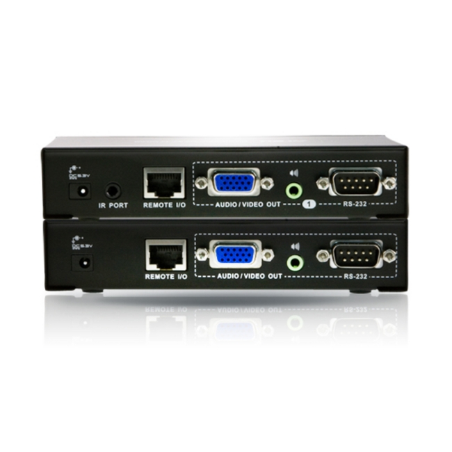 Ekstender VGA/Audio/RS232 Cat 5 z podwójnym wyjściem (1280x1024@200m) - VE200