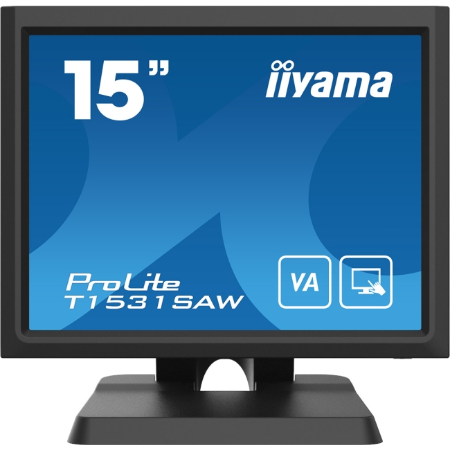 Monitor dotykowy POS iiyama ProLite T1531SAW-B6 15" VA, IP54, VGA, HDMI, DisplayPort