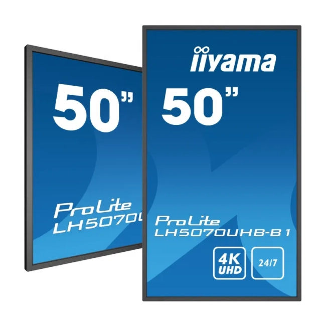 Monitor DigitalSignage iiyama ProLite LH5070UHB-B1 50", VA LED, 4K, Android, 24/7, wysoka jasność, ultra flat