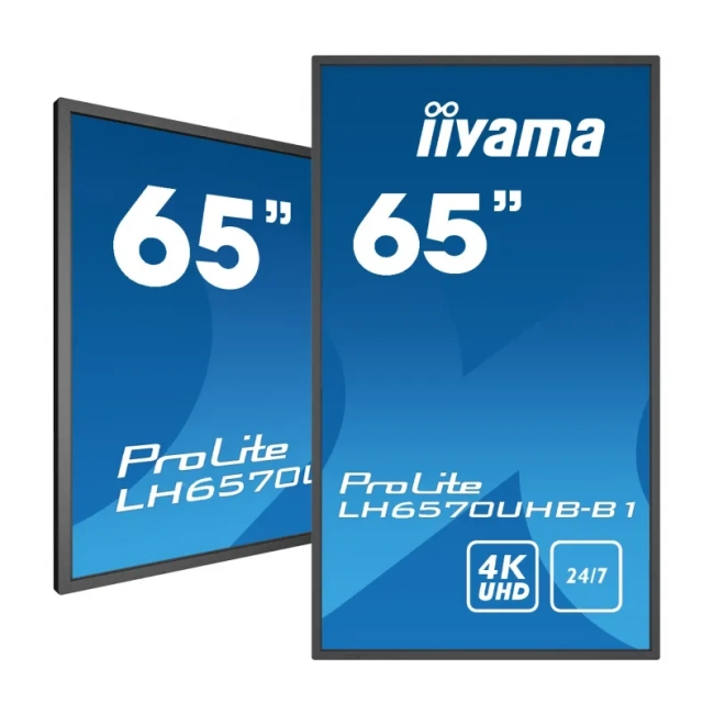 Monitor DigitalSignage iiyama ProLite LH6570UHB-B1 65", VA LED, 4K, Android, 24/7, wysoka jasność, ultra flat