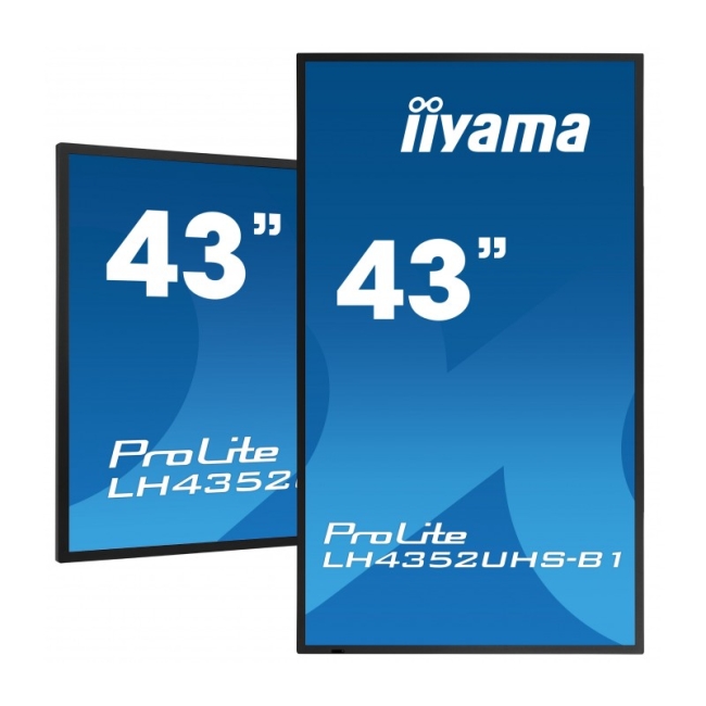Monitor iiyama ProLite LH4352UHS-B1 43" IPS 4K UHD, Digital Signage, 24/7, Intel® SDM, Android