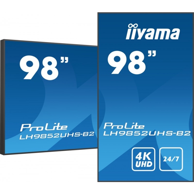 Monitor LFD iiyama Prolite  LH9852UHS-B2  98" IPS LED 4K    24/7 VGA/HDMI/DisplayPort/DVI/Android Nsigns OPS